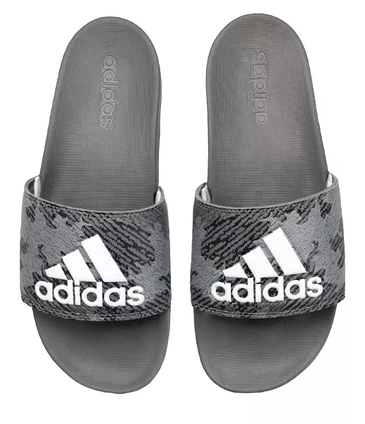 2 x Adidas Mens Grey/White Adilette Comfort Sandals Slides