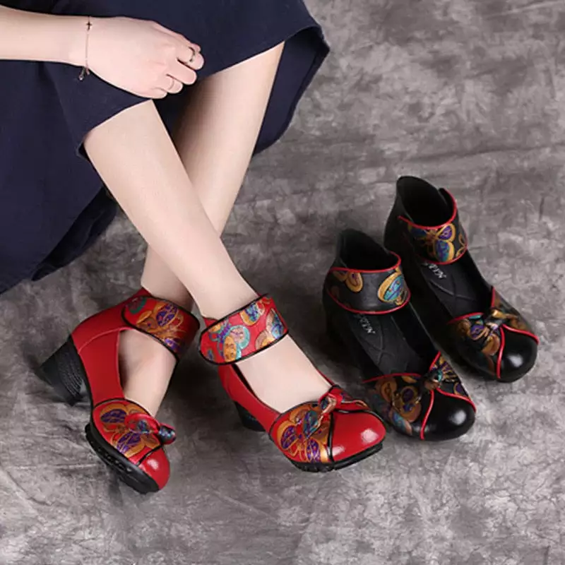 2023 Spring Autumn New Retro Genuine Leather Platform Shoes Women Soft Bottom Shoes Women Designers