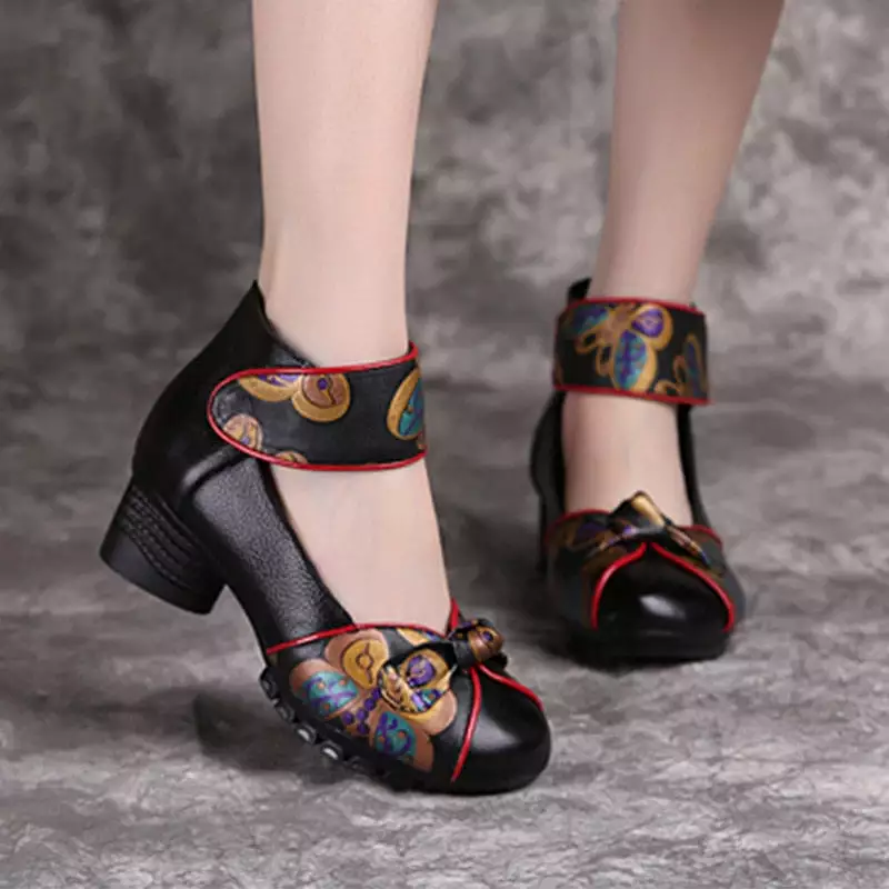 2023 Spring Autumn New Retro Genuine Leather Platform Shoes Women Soft Bottom Shoes Women Designers