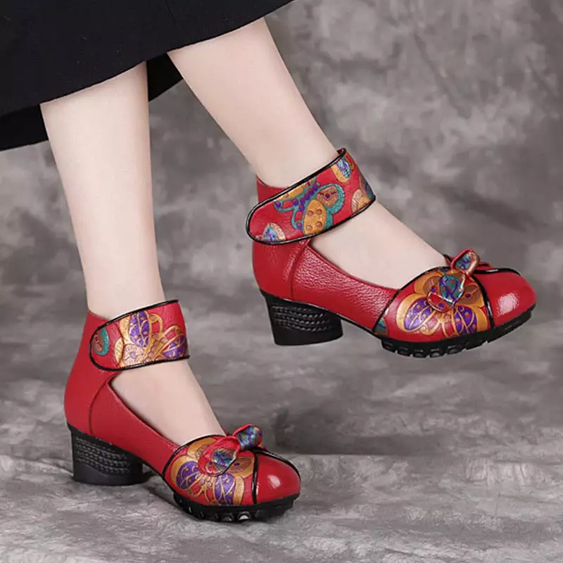 2023 Spring Autumn New Retro Genuine Leather Platform Shoes Women Soft Bottom Shoes Women Designers