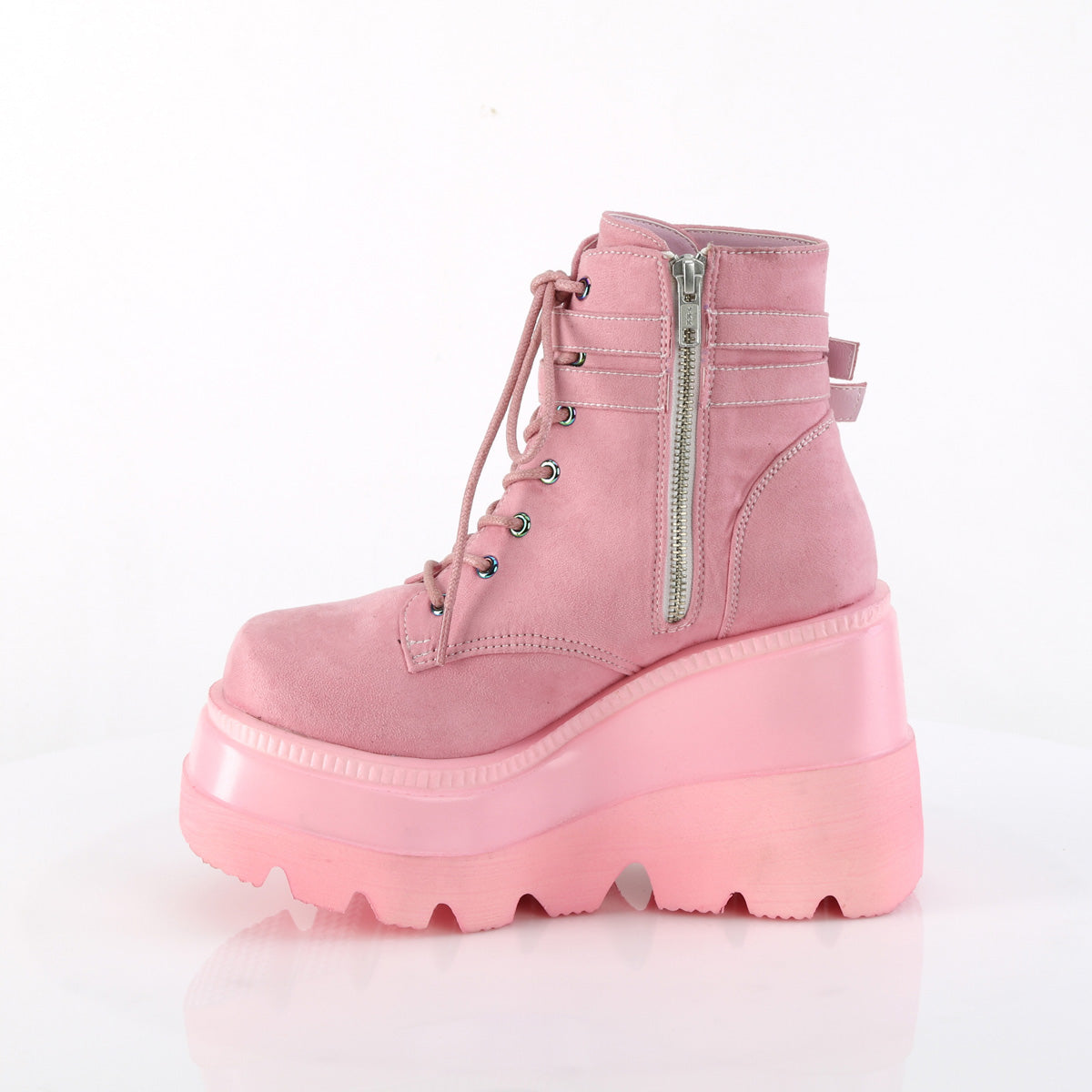 4 Inch Platform SHAKER-52 Baby Pink Suede