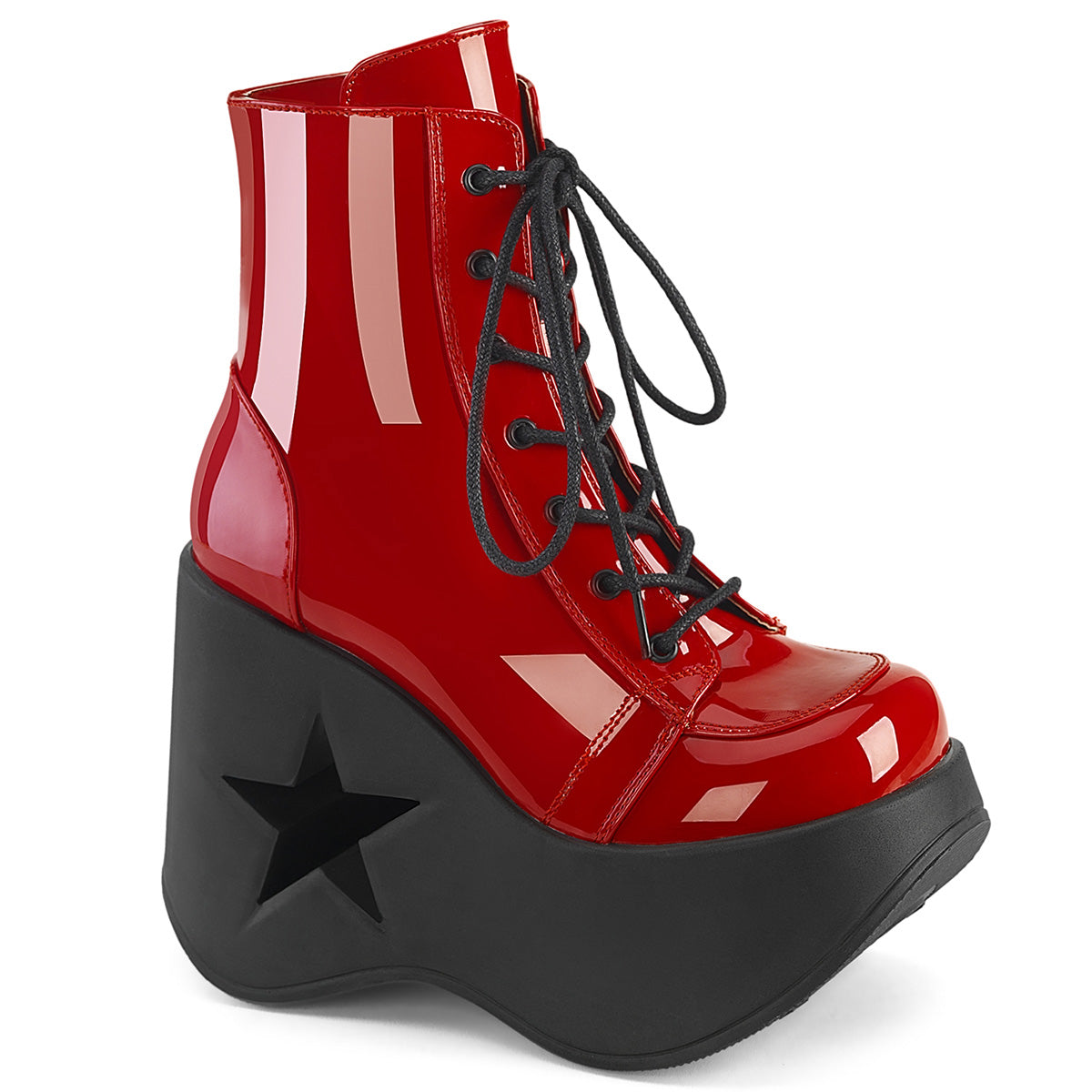 5 Inch Platform DYNAMITE-106 Red Patent