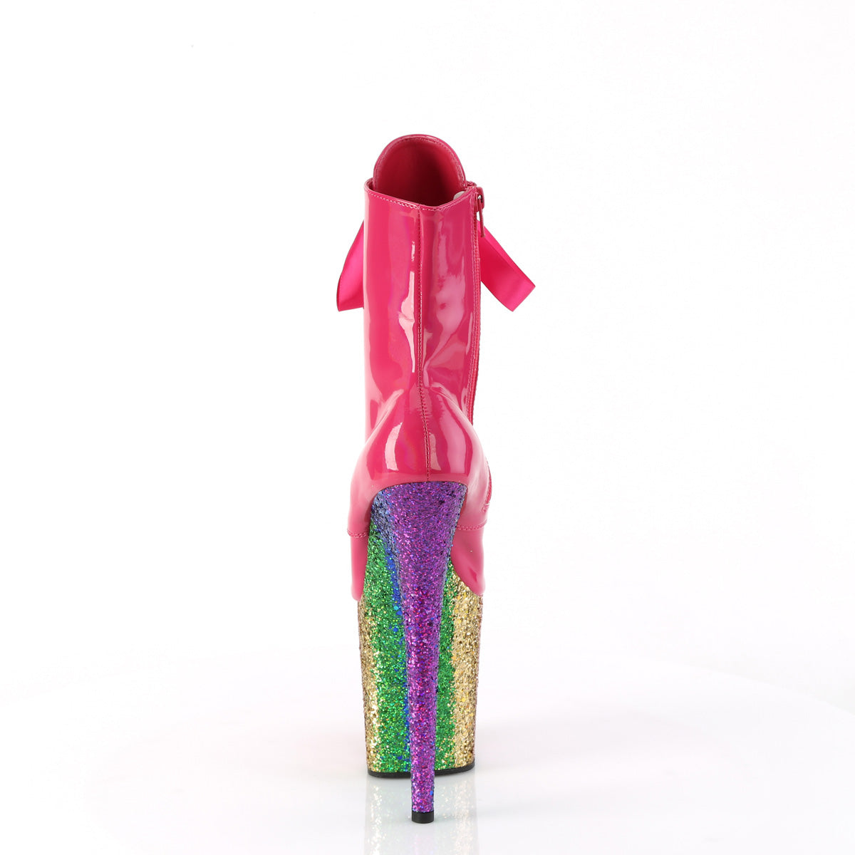 8 Inch Heel FLAMINGO-1020HG Hot Pink Holo Patent