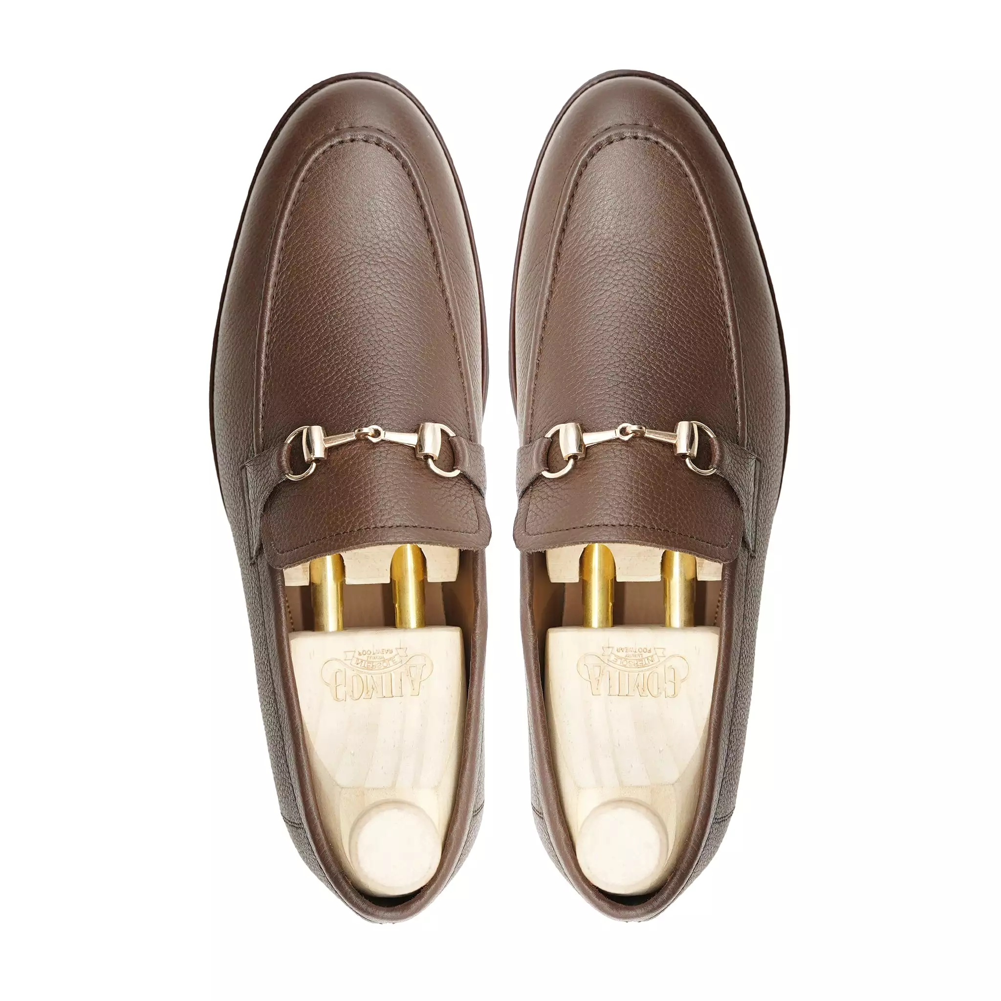 Abada - Men's Brown Pebble Grain Loafer