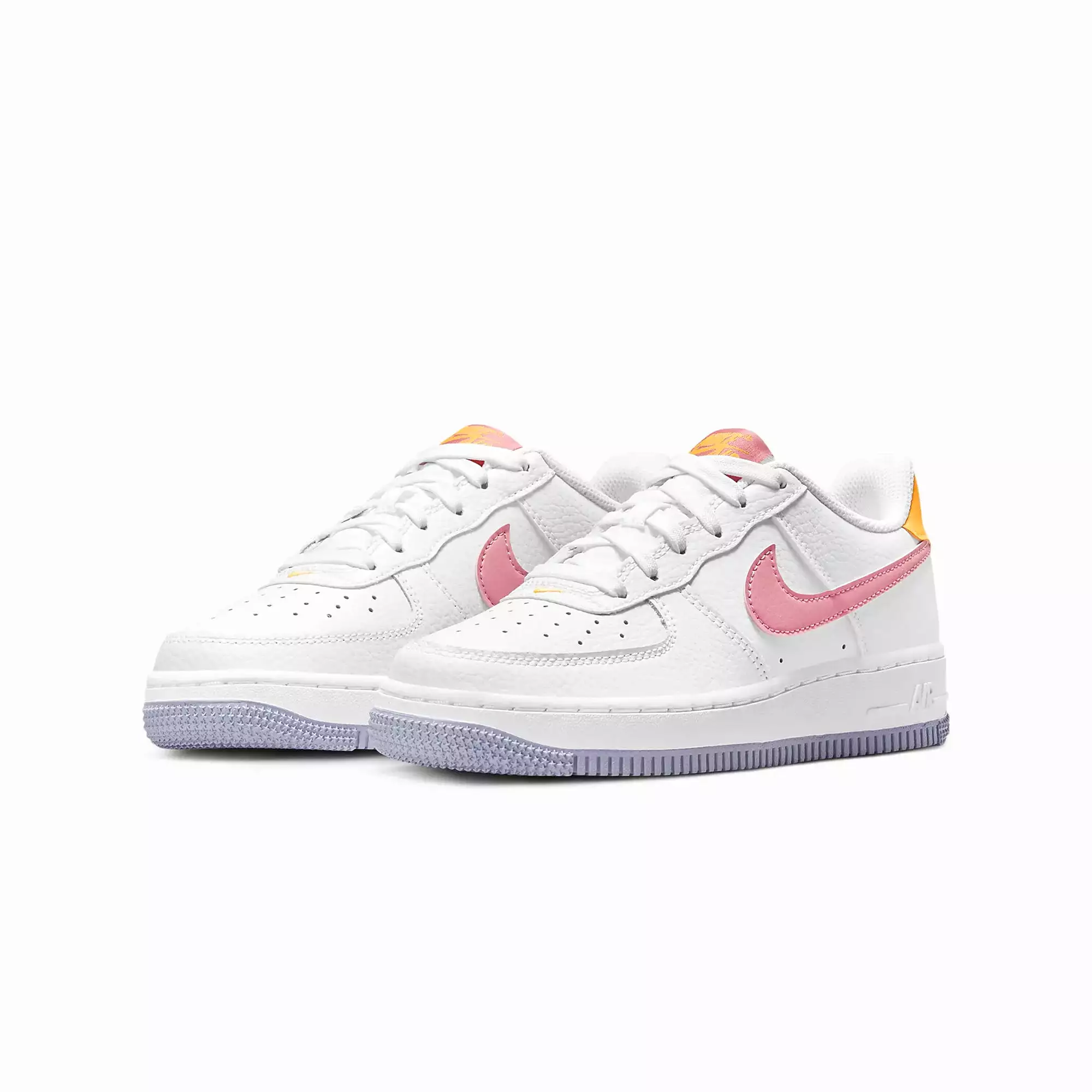 AIR FORCE 1 'WHITE/CORAL CHALK-LASER ORANGE' (GS)