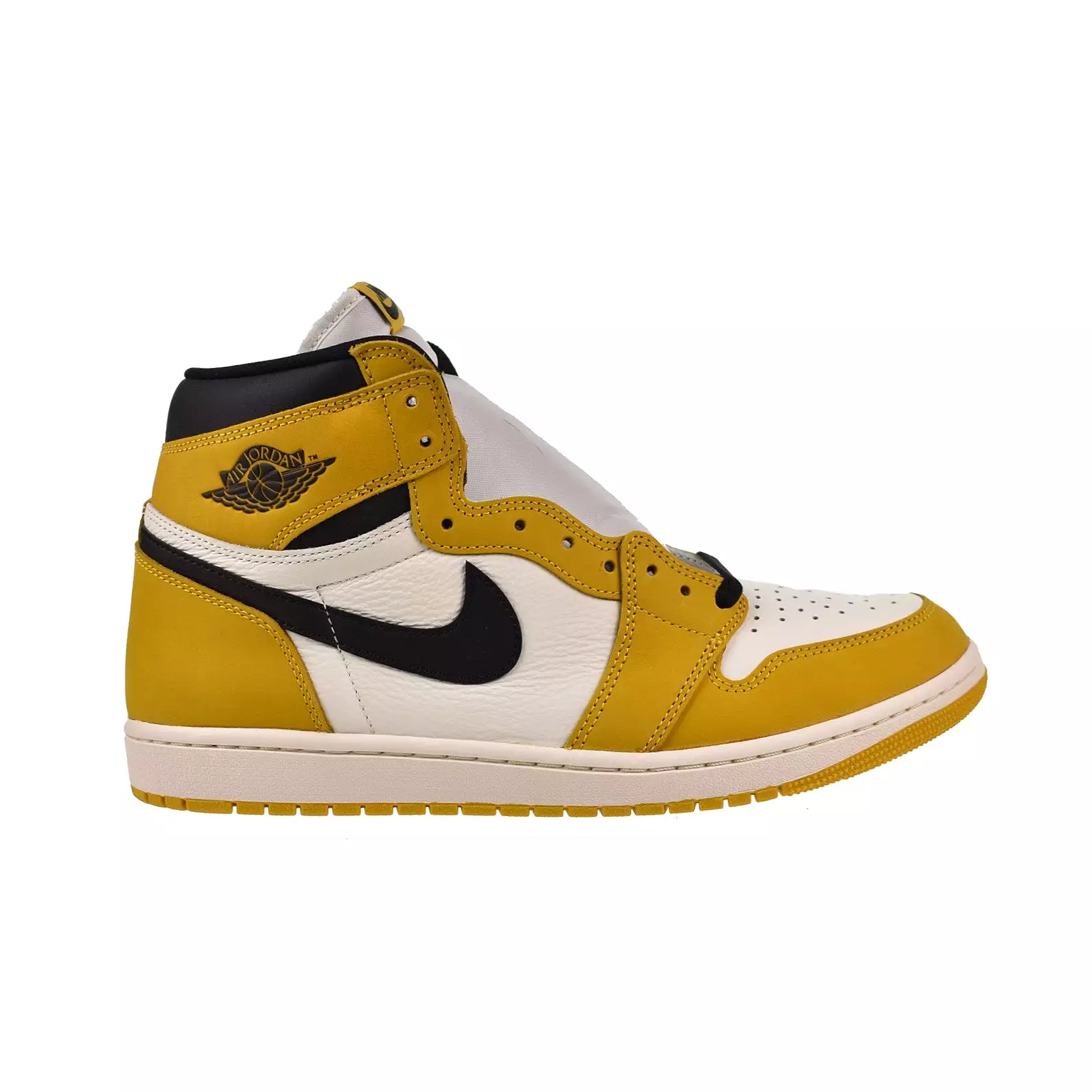 Air Jordan 1 High OG Men's Shoes Yellow Ochre-Black-Sail