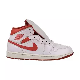 Air Jordan 1 Mid SE Men's Shoes White-Dune Red-Sail-Lobster