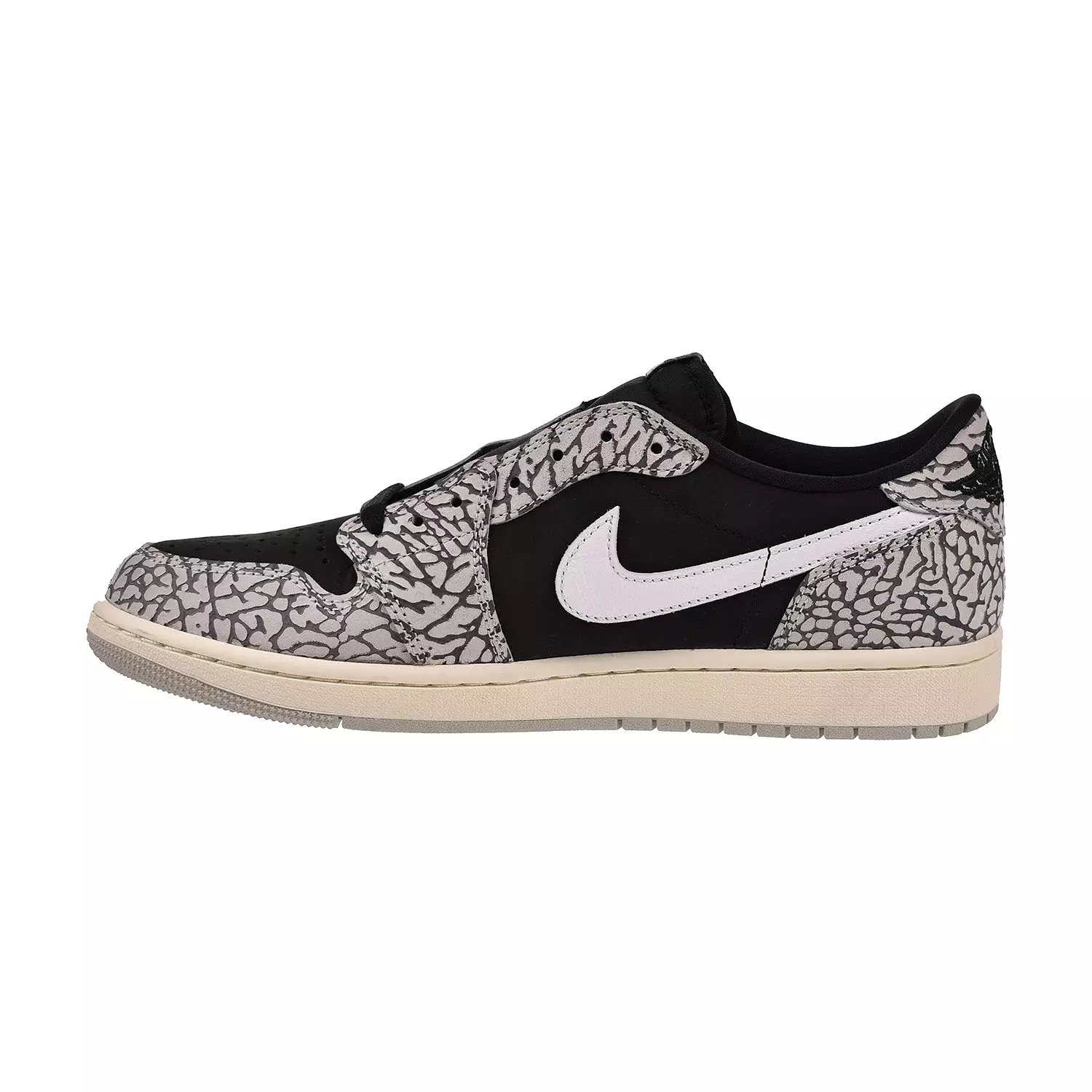 Air Jordan 1 Retro Low Men's Shoes Black-Muslin-Tech Grey