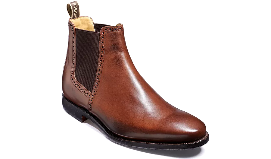 Barker Hawkin Chelsea Boot  -  Dark Walnut Calf