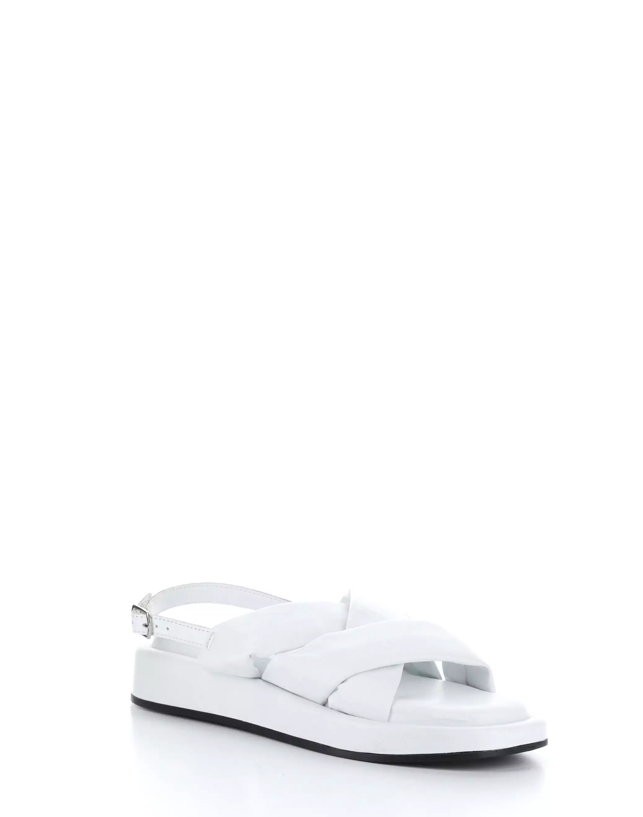 BLITZ WHITE Buckle Sandals