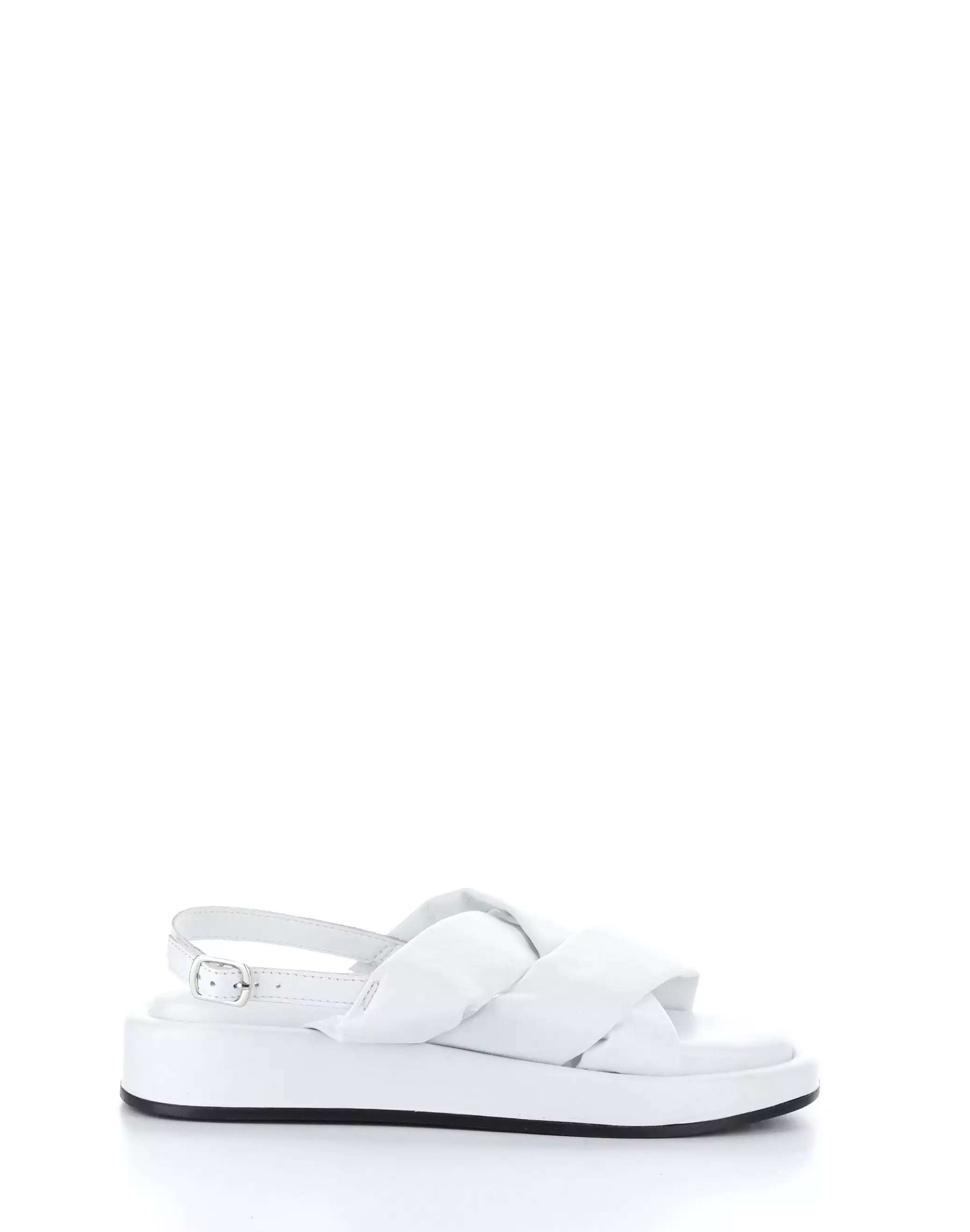 BLITZ WHITE Buckle Sandals