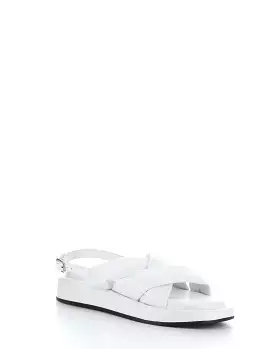 BLITZ WHITE Buckle Sandals