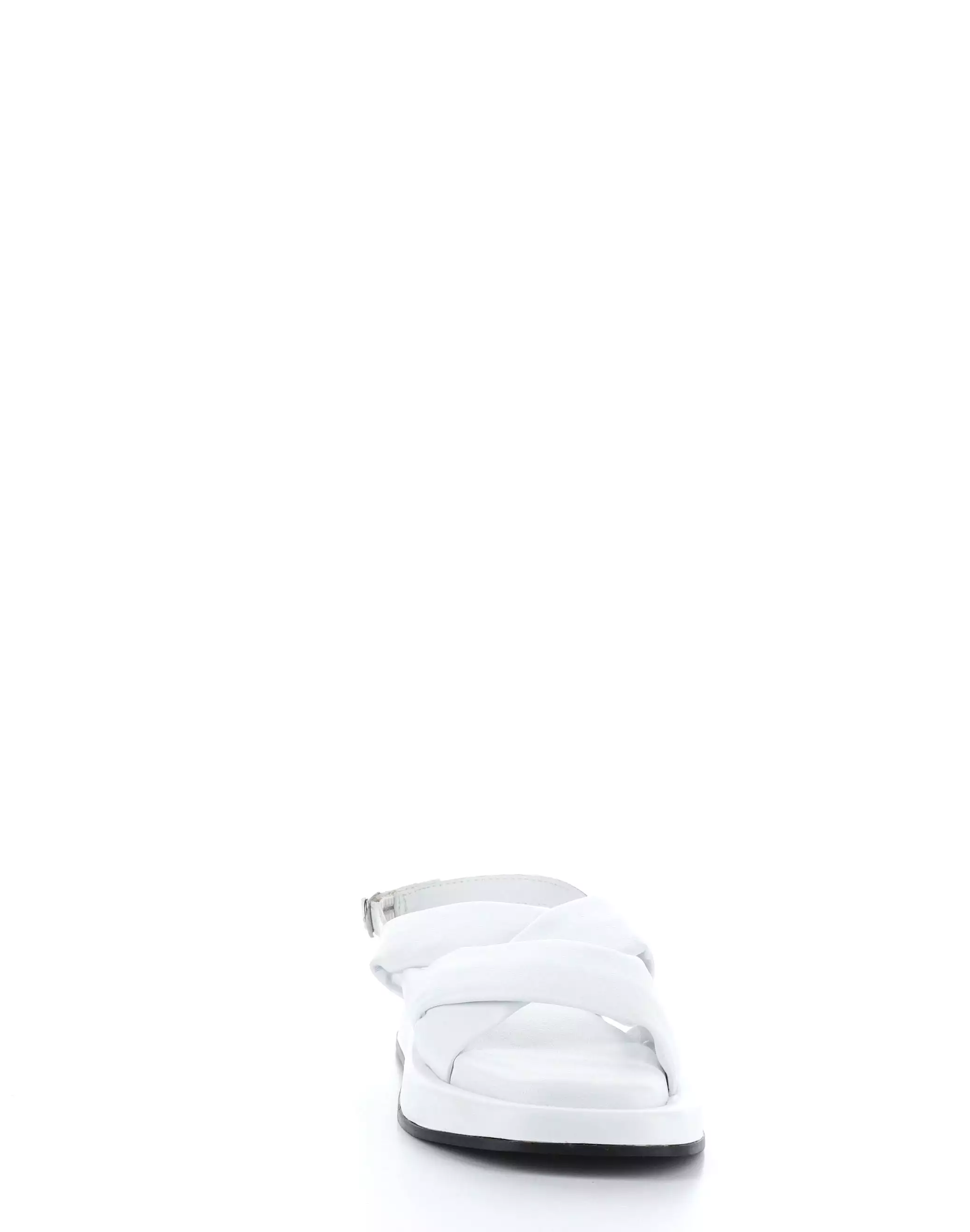 BLITZ WHITE Buckle Sandals