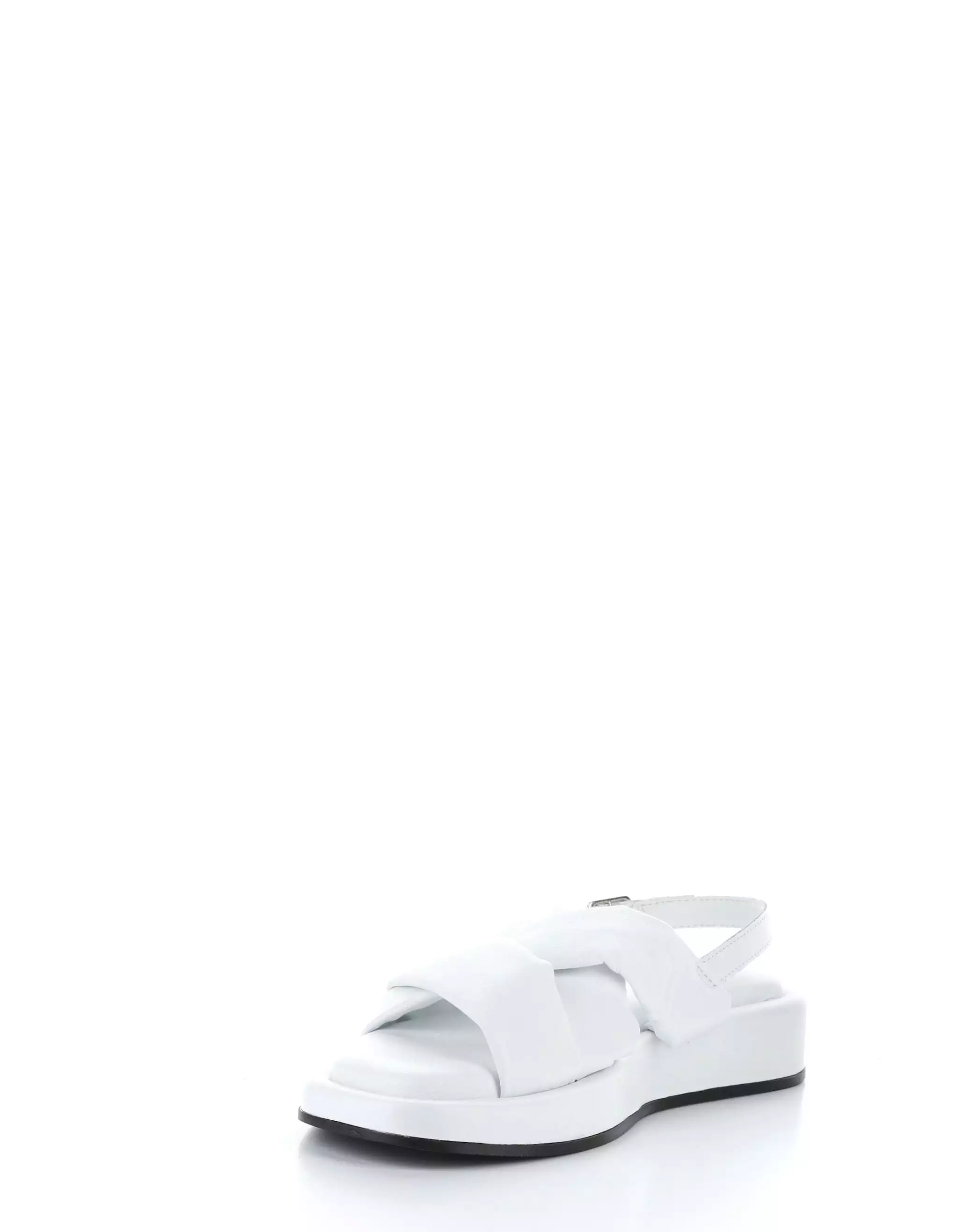 BLITZ WHITE Buckle Sandals