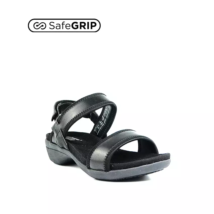 Brenna Women's Sandals - Black Leather