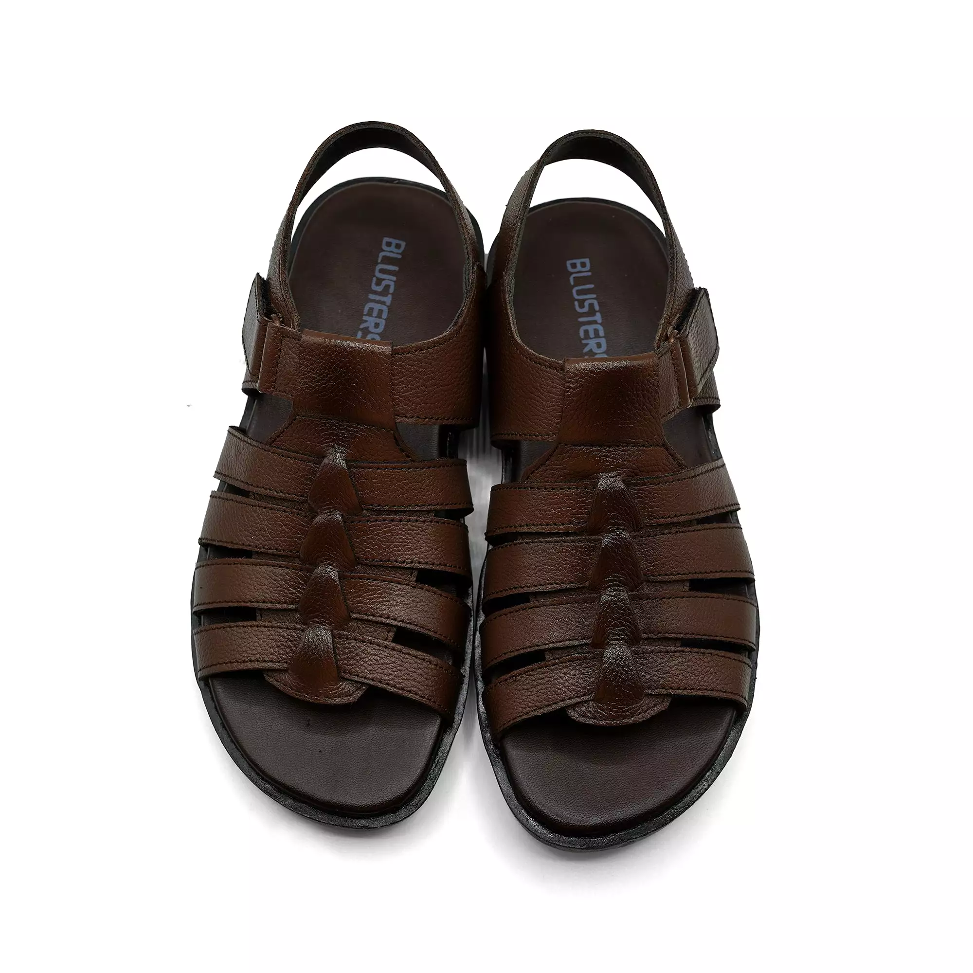 Brown Multi Strap Leather Men Sandals