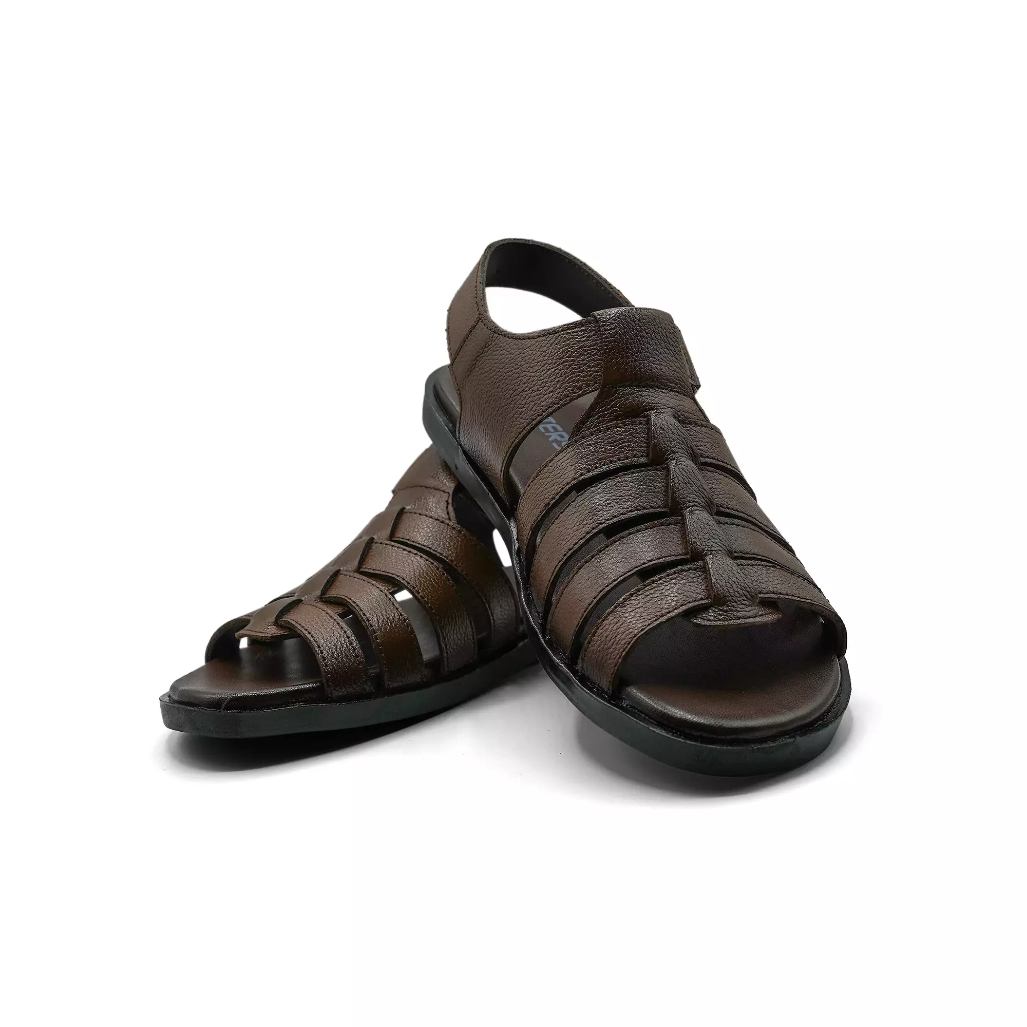 Brown Multi Strap Leather Men Sandals