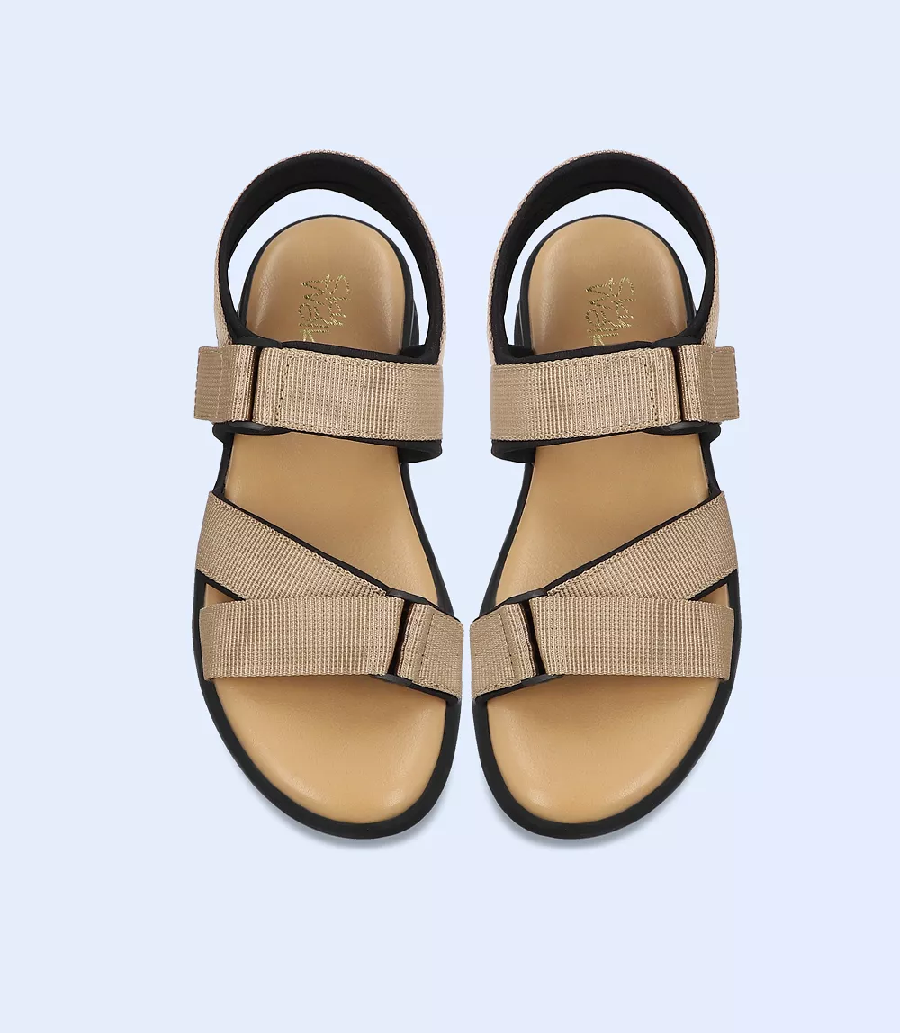 BW7661-BEIGE-Women Comfort Sandal