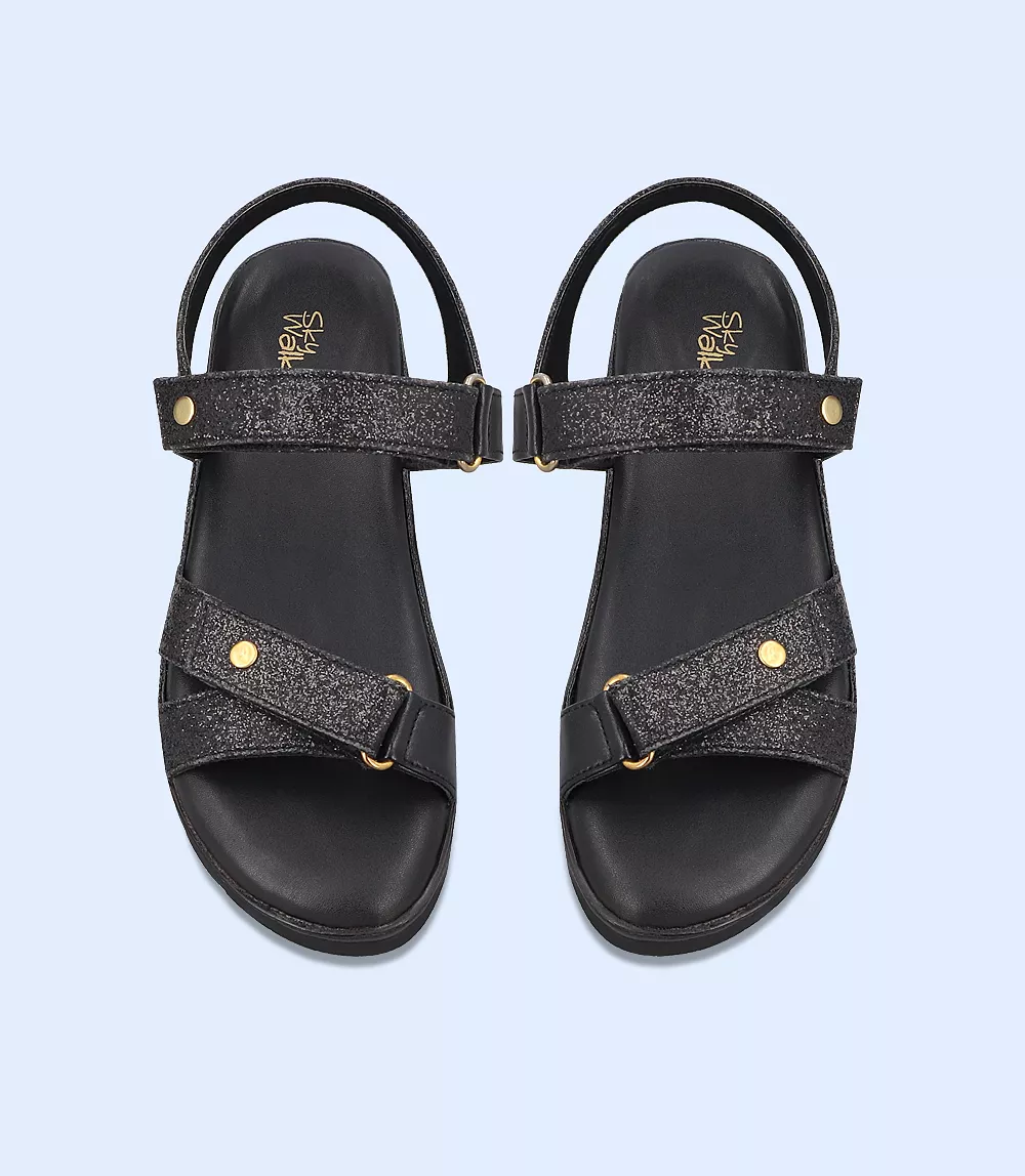 BW7919-BLACK-Women Comfort Sandal