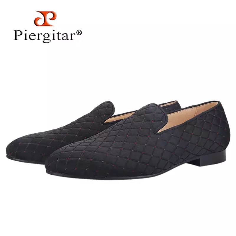 Classic Style Men Loafers Black Cotton Lattice Men Casual Shoes