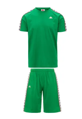 Completino estivo KAPPA 222 Banda t-shirt + pantaloncino bianco verde/bianco antico/rosso