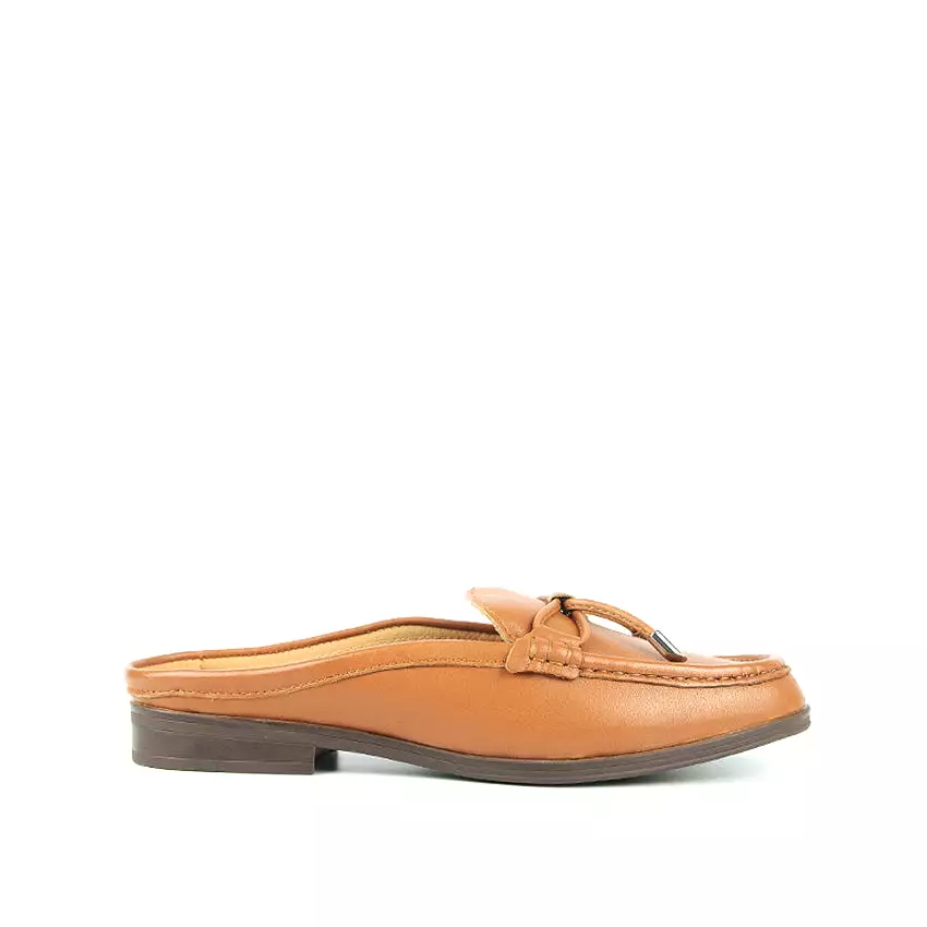 Courtney Mule Women's Shoes - Tan Leather