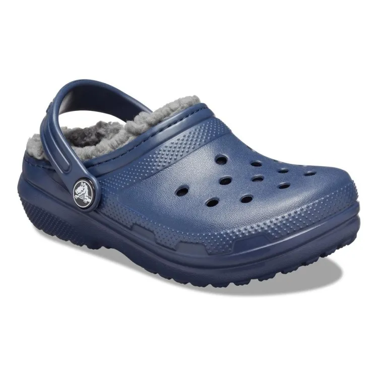 Crocs Classic Lined Clog Kid Navy Charcoal