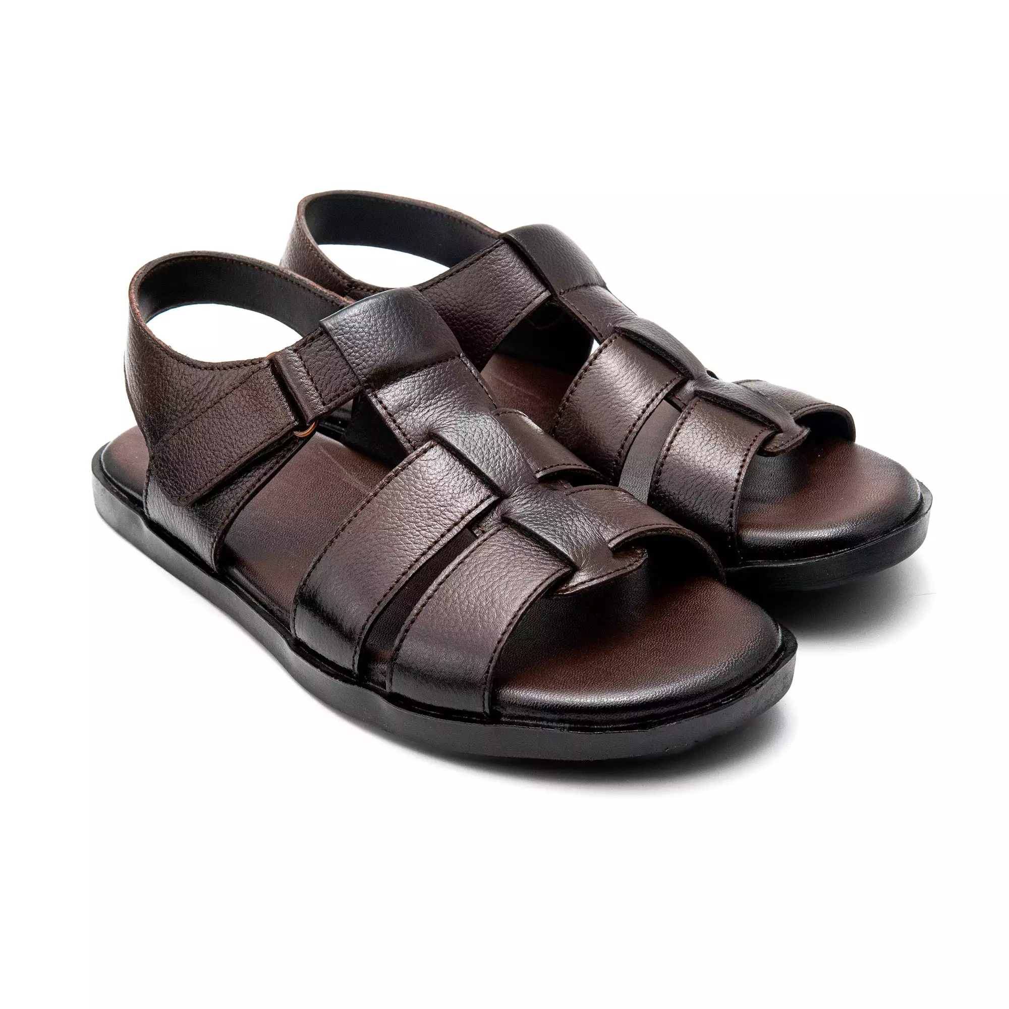 Cross Strap Men Leather Sandal