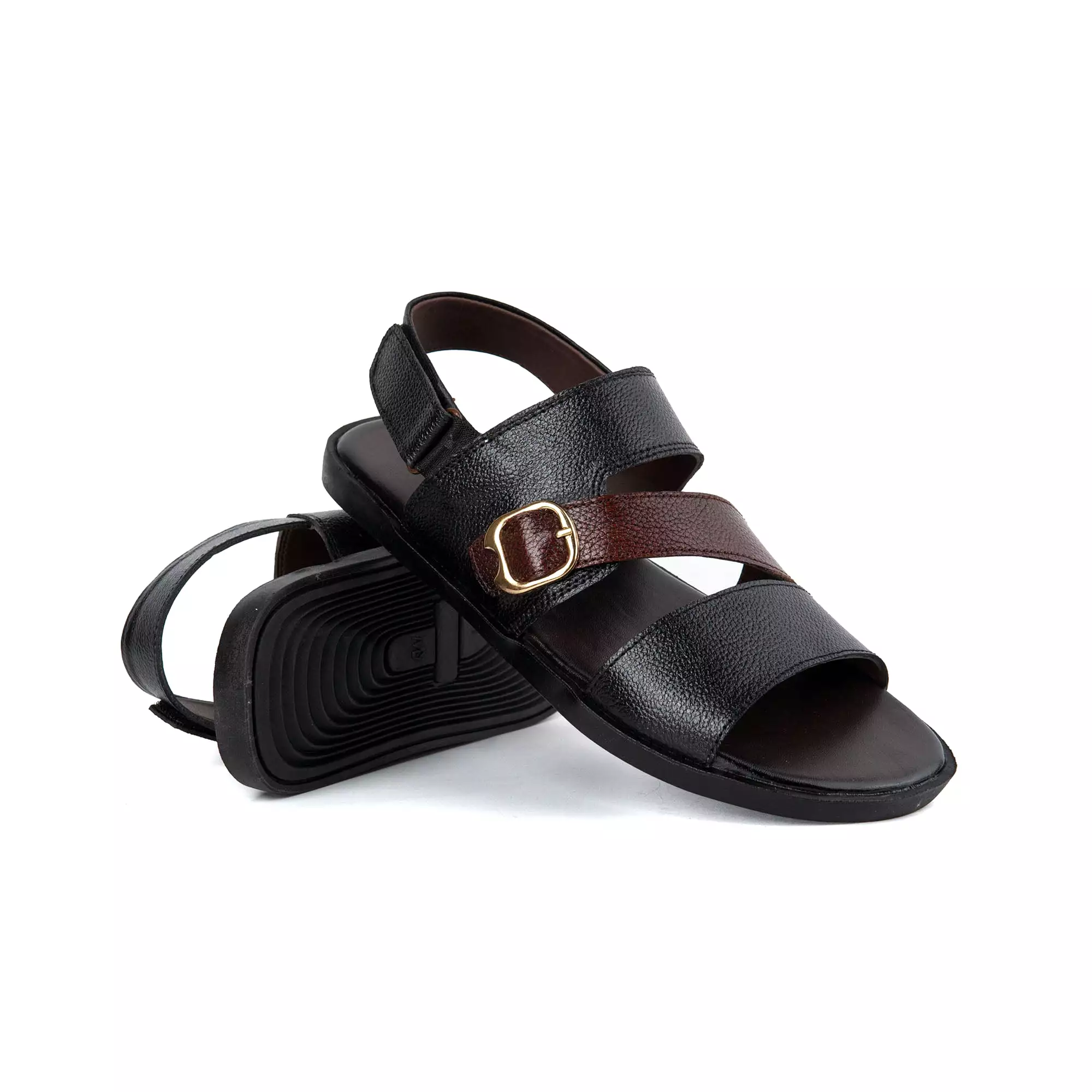 Cross Styled Men Leather Sandals