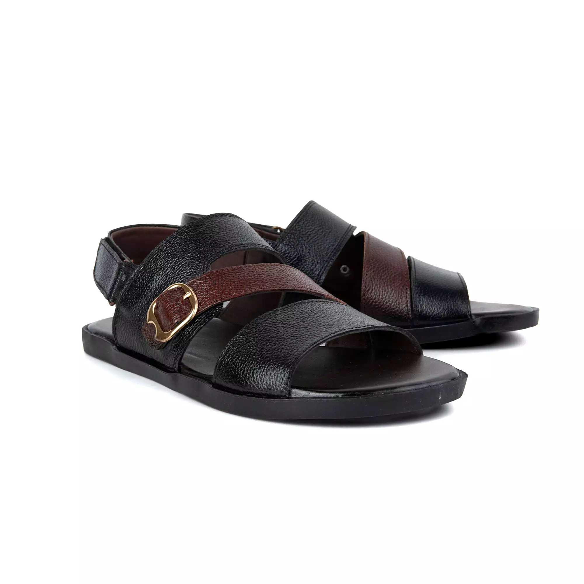 Cross Styled Men Leather Sandals