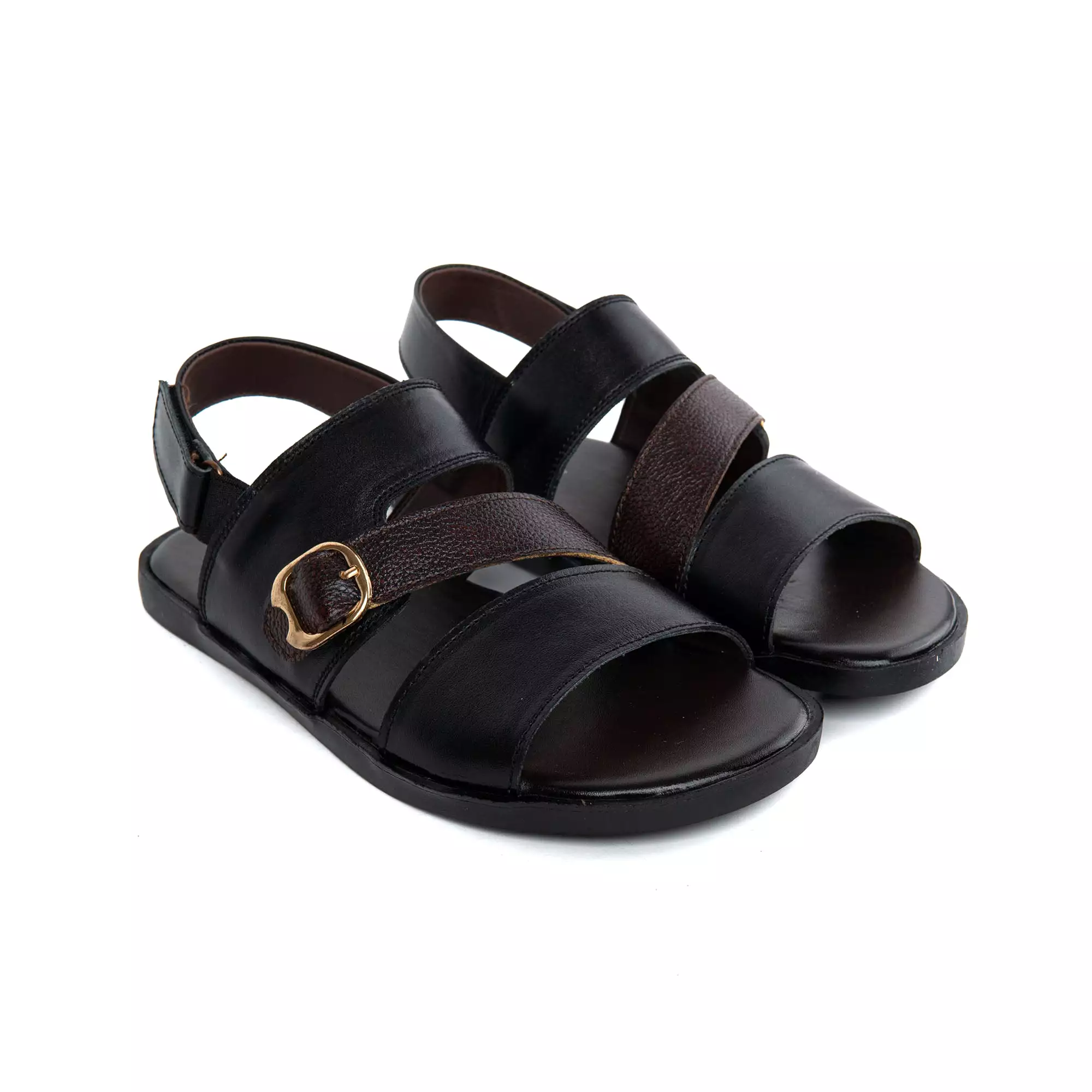 Cross Styled Men Leather Sandals