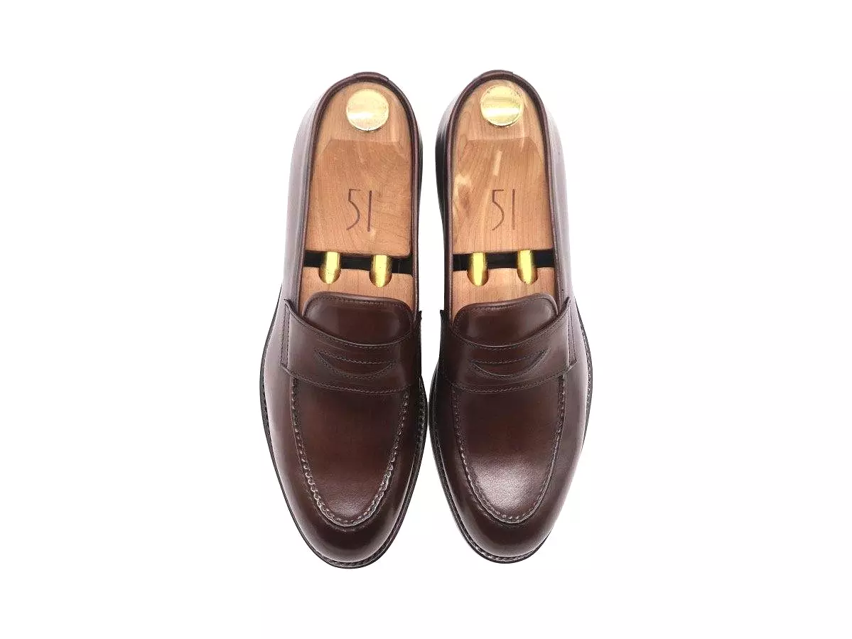 Dejon Men's Calf Leather Loafers - Dark Brown