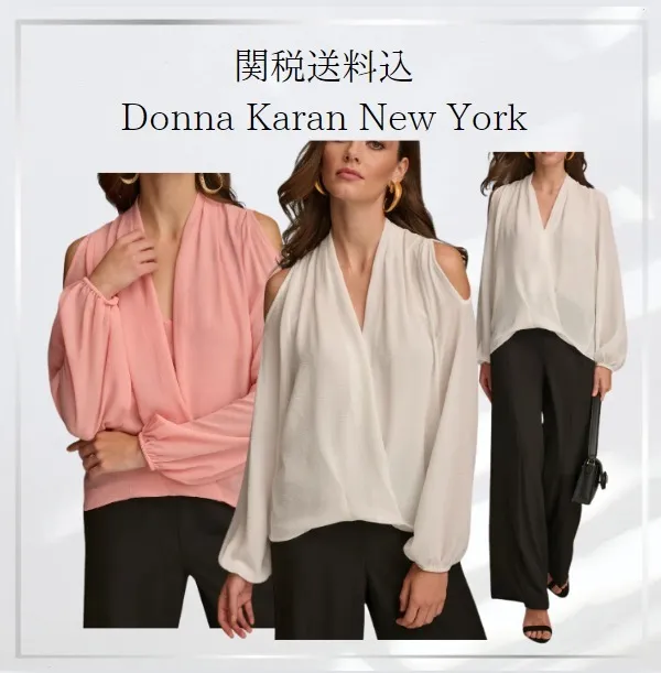 Donna Karan  |Long Sleeves Plain Office Style Elegant Style