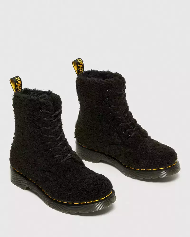 Dr. Martens Women's 1460 Pascal Faux Shearling - Black Lux Borg