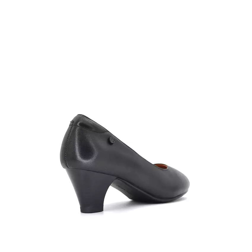 Drizzle Pump Women's Shoes - Black Leather