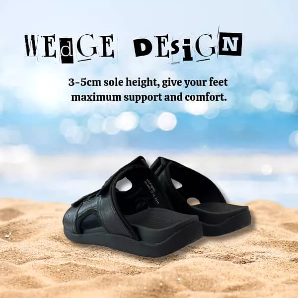 DR.KONG MEN'S TOTAL CONTACT SANDALS DK-S9000286-BLK(RP : $169)