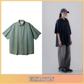 EZKATON  |Unisex Street Style Cotton Shirts & Blouses