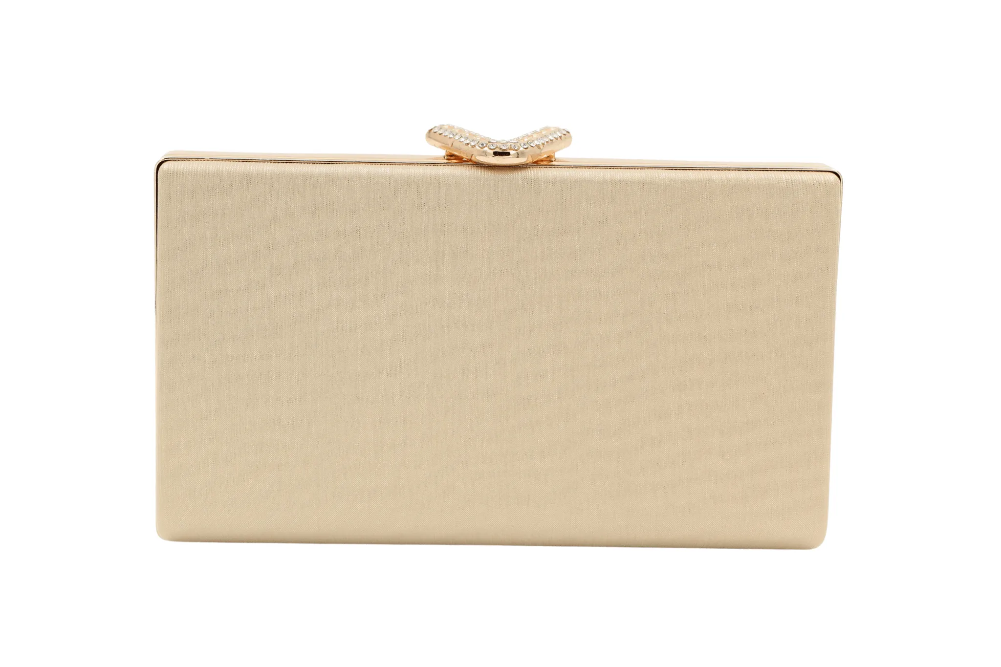 FABUCCI gold rectangle box clutch 