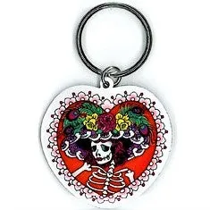 Flower Hat Sugar Skull Key Chain