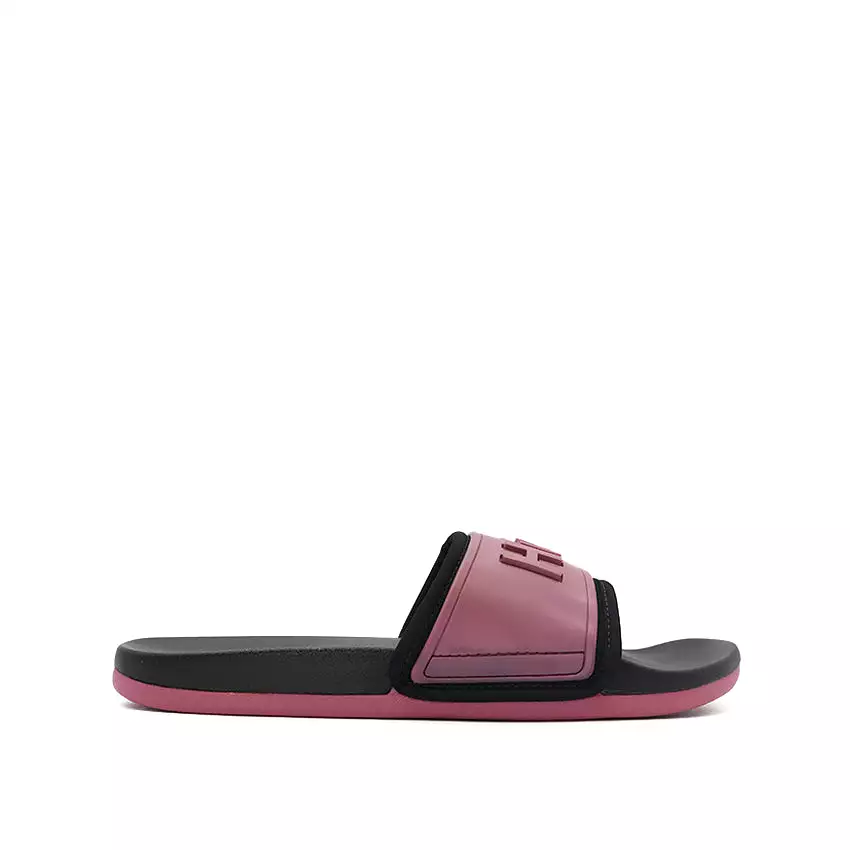 Gaynor Slide Women's Sandals - Mauve Black Neoprene