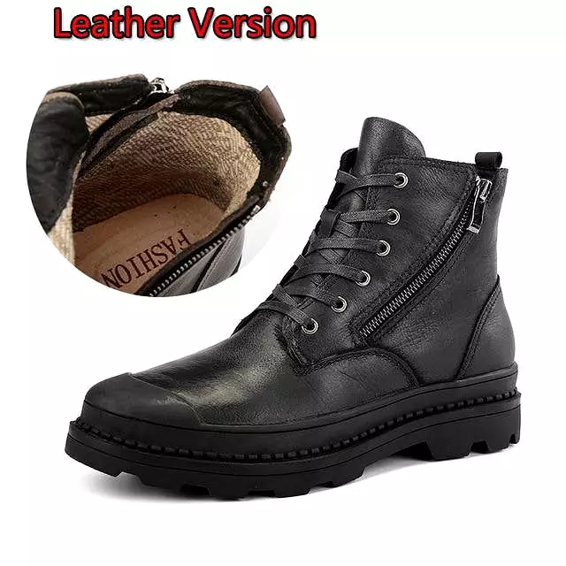 Genuine leather Autumn Men Boots Winter Waterproof Ankle Boots