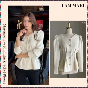 I AM MARI  |Casual Style Wool Plain Cotton Formal Style