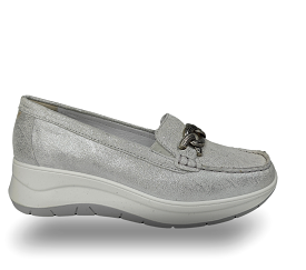 Ladies IGI & Co Slip On Shoes Silver Argento Buckle 5653433