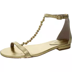 Lauren Ralph Lauren Womens Elise Leather Flat Ankle Strap