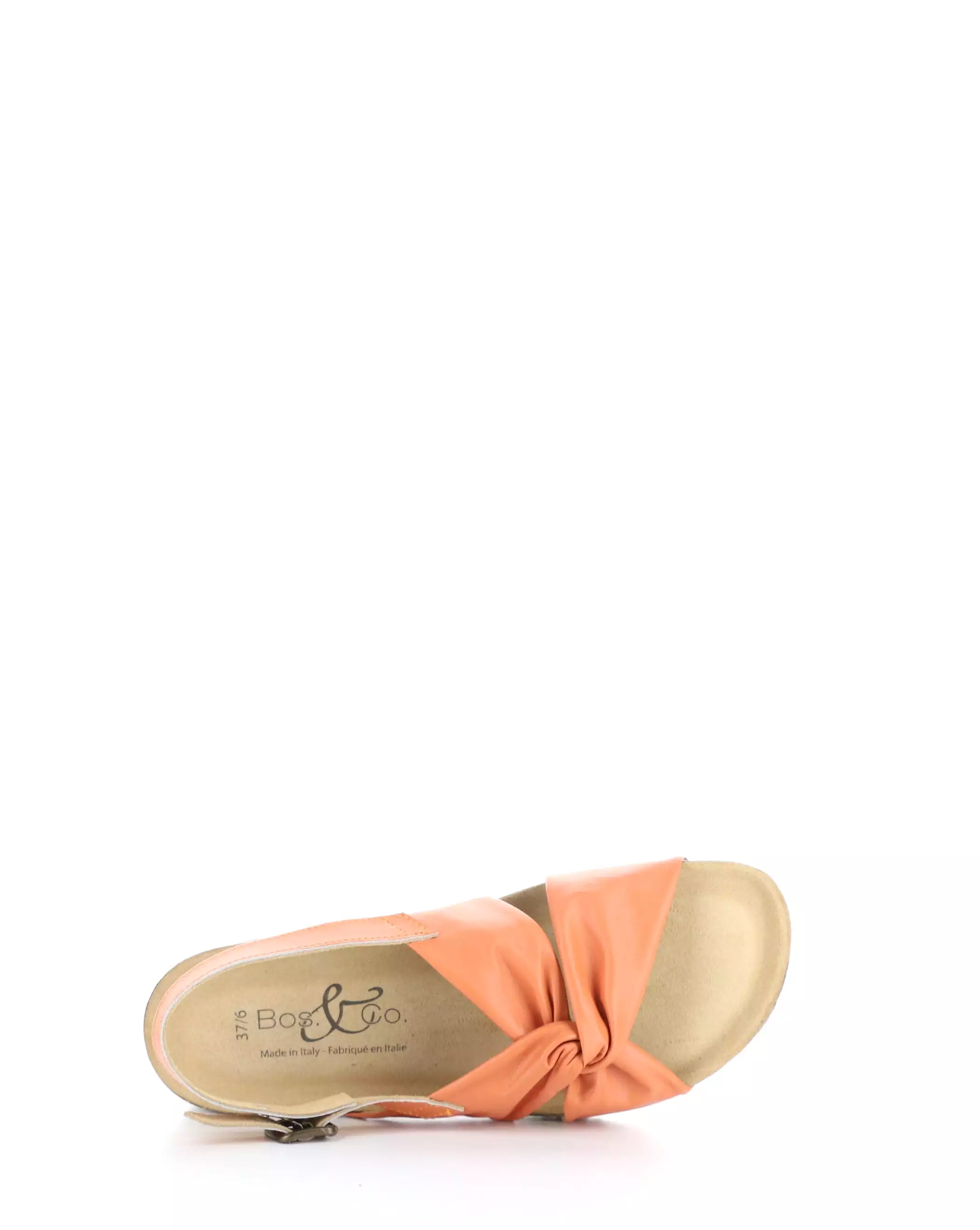 LEOLA ORANGE Round Toe Sandals