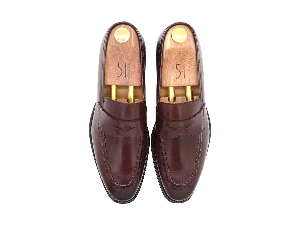 Lorens Men's Calf Leather Loafers - Burgundy