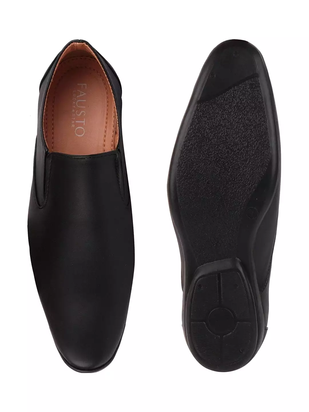 Men Black Formal Slip-On Shoes