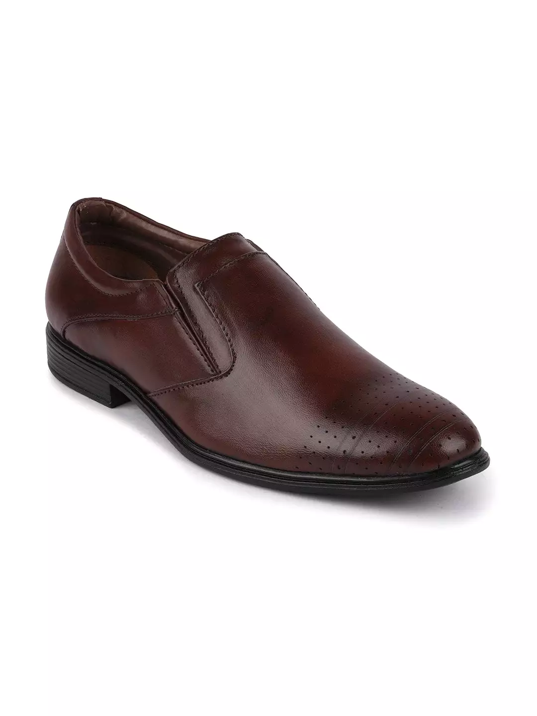 Men Brown Formal Slip-On Shoes