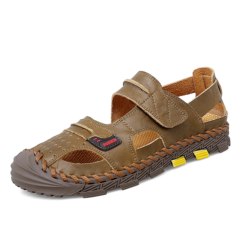 Men Cutout Velcro Sandals 