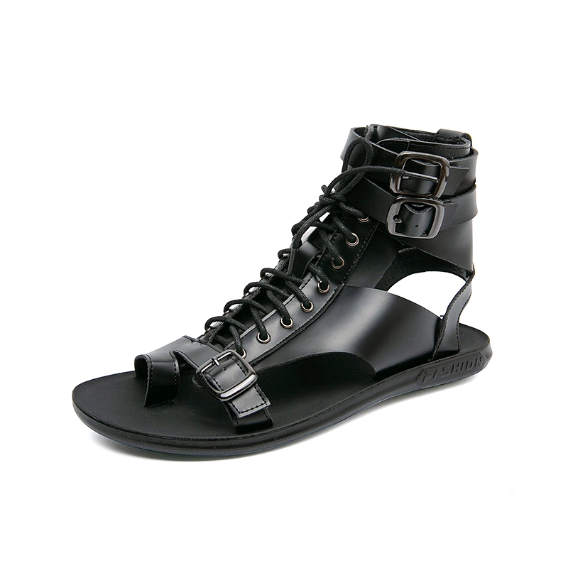 Men Leather Roman Sandals 